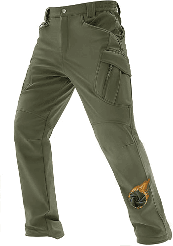 A Men's Winter Fleece Lined Work Pants, it is one of 10 Best Hiking Clothes for Winter to Stay Warm, Dry, and Comfortable