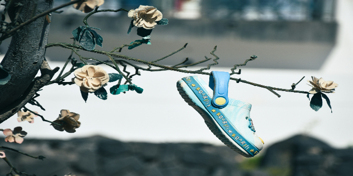 The Crocs Conundrum: Can You Actually Go Hiking in Crocs? 4 A croc hanging on a branch