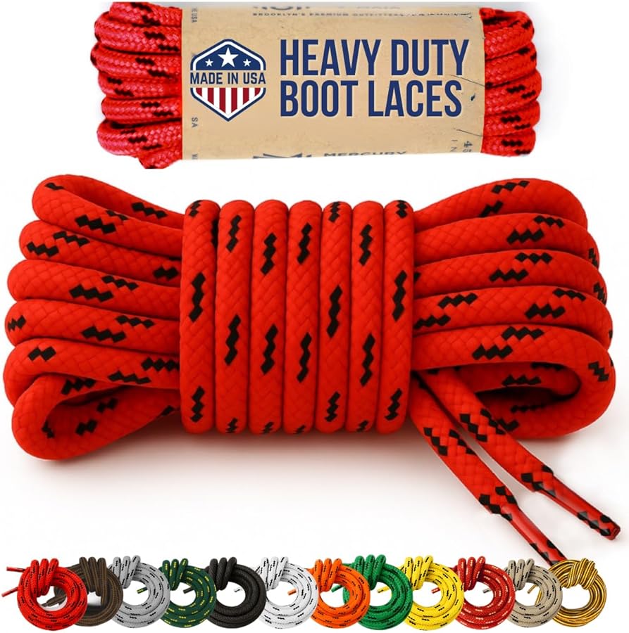 Colorful heavy duty boot laces